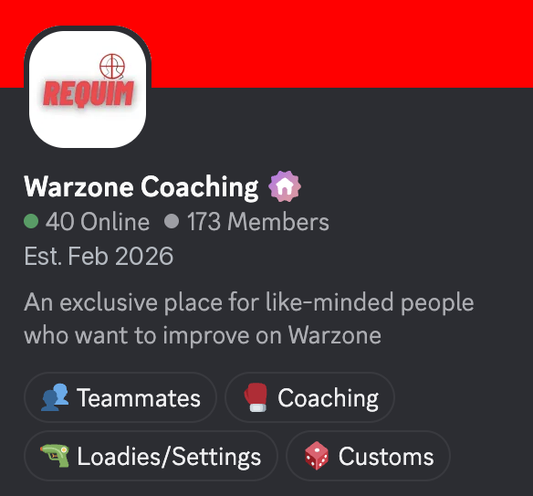 Warzone Coaching Discord community preview
